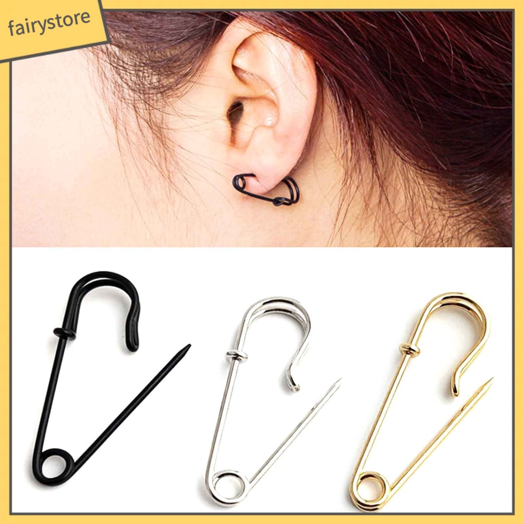 1 Đôi Bông Tai Hình Kim Băng Mini Bằng Hợp Kim Dành Cho Nữ