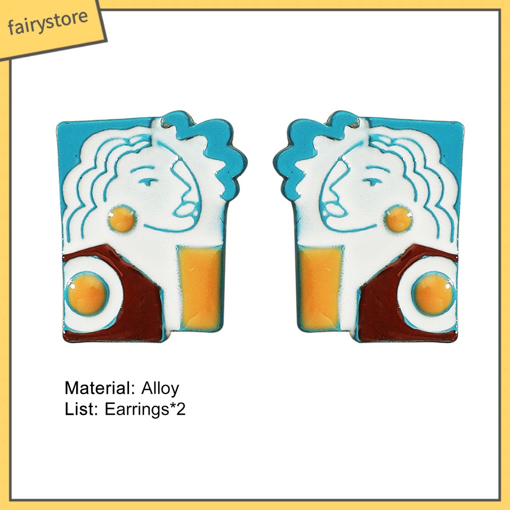 [FRO] Bông Tai Hợp Kim Họa Tiết Chân Dung Maya Sacrificial Thời Trang Dự Tiệc