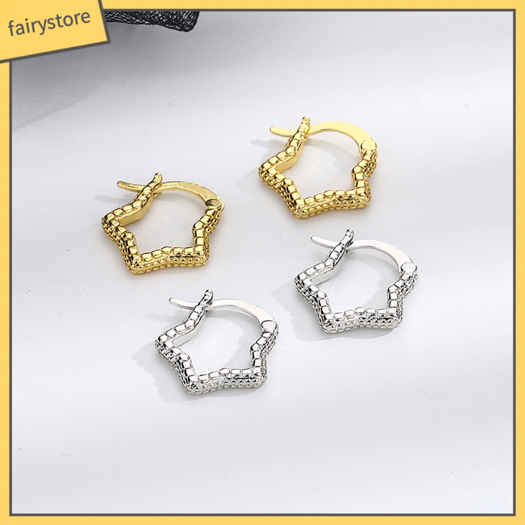 [FRO] 1 Đôi Bông Tai Thời Trang Sáng Bóng Hình Ngôi Sao Lấp Lánh Phong Cách Punk Mặc Hàng Ngày Cho Nam Và Nữ Dating