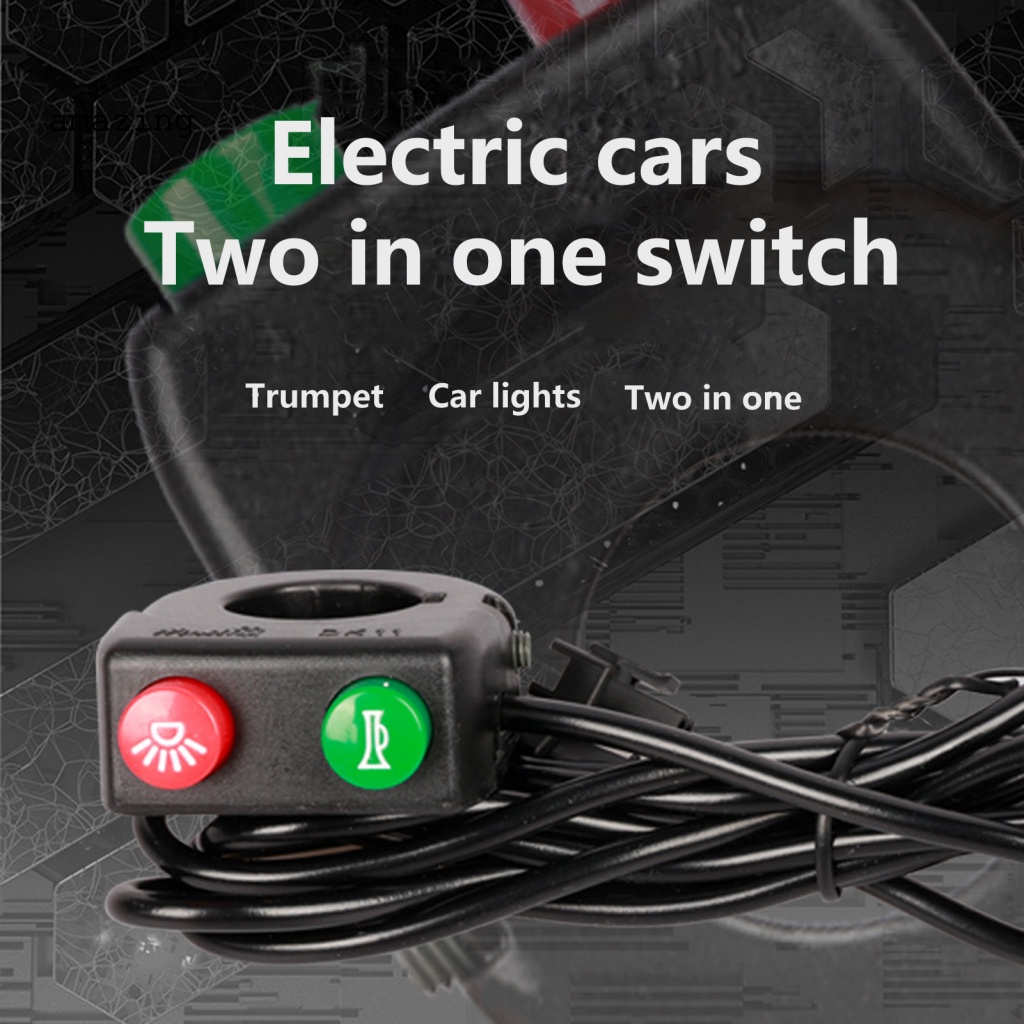 Công Tắc Đèn Và Còi Xe Đạp 2 Trong 1 Bằng Nhựa Trọng Lượng Nhẹ