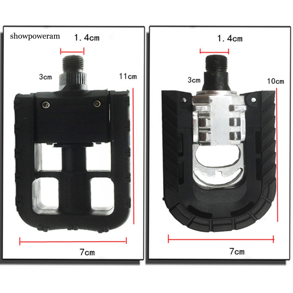 2 Bàn Đạp Xe Đạp Chống Trượt Rộng 9 / 16 Inch