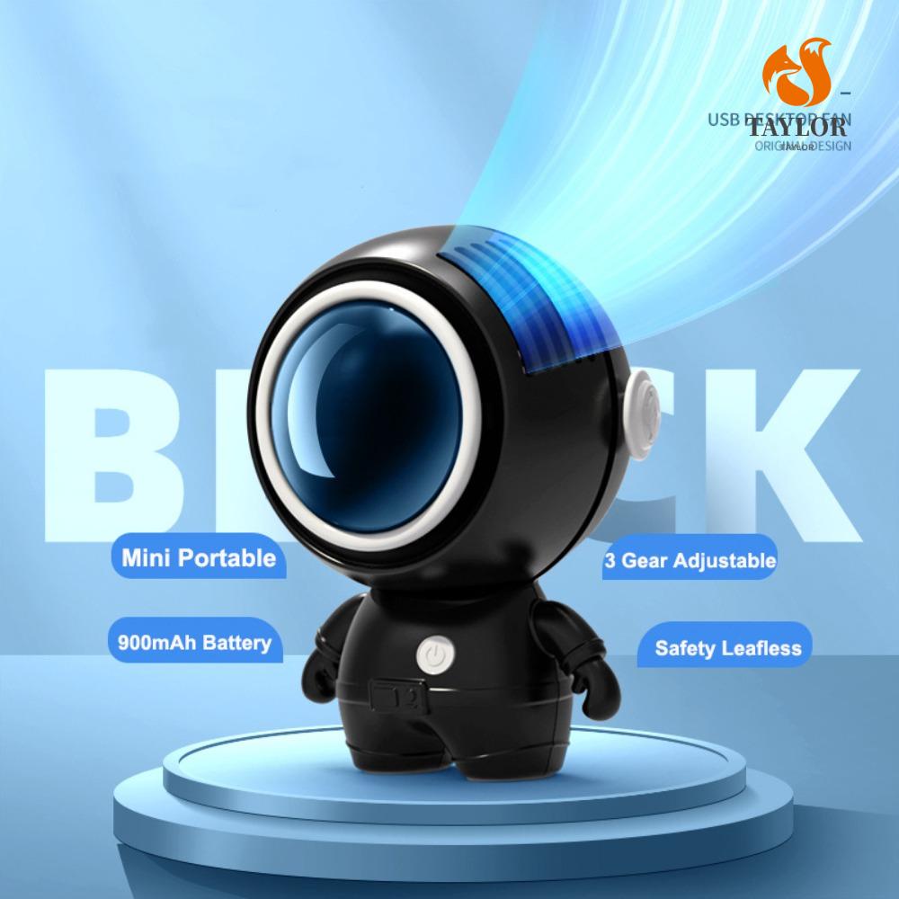 Quạt Mini Đeo Cổ Hình Phi Hành Gia TAYLOR1 Sạc USB Không Dây Cho Mùa Hè