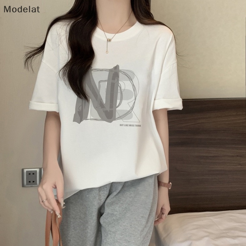 Áo Thun Tay Ngắn In Chữ Thời Trang Mùa Hè Cho Nữ