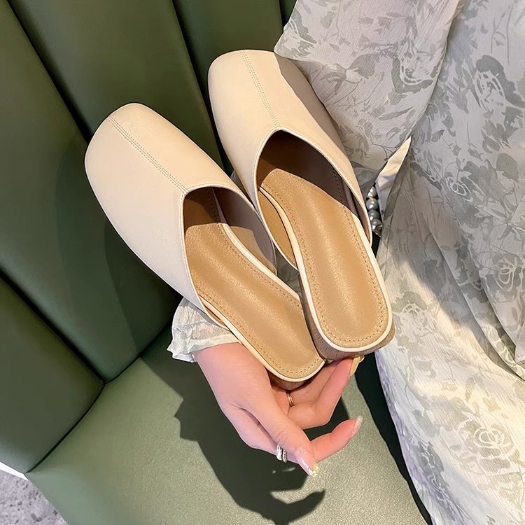 Duoya Giày Lười Đế Phẳng Bít Mũi Bằng Da Mềm Thời Trang Mùa Hè Cho Nữ [Hàng Có Sẵn] Miễn Phí Vận Chuyển