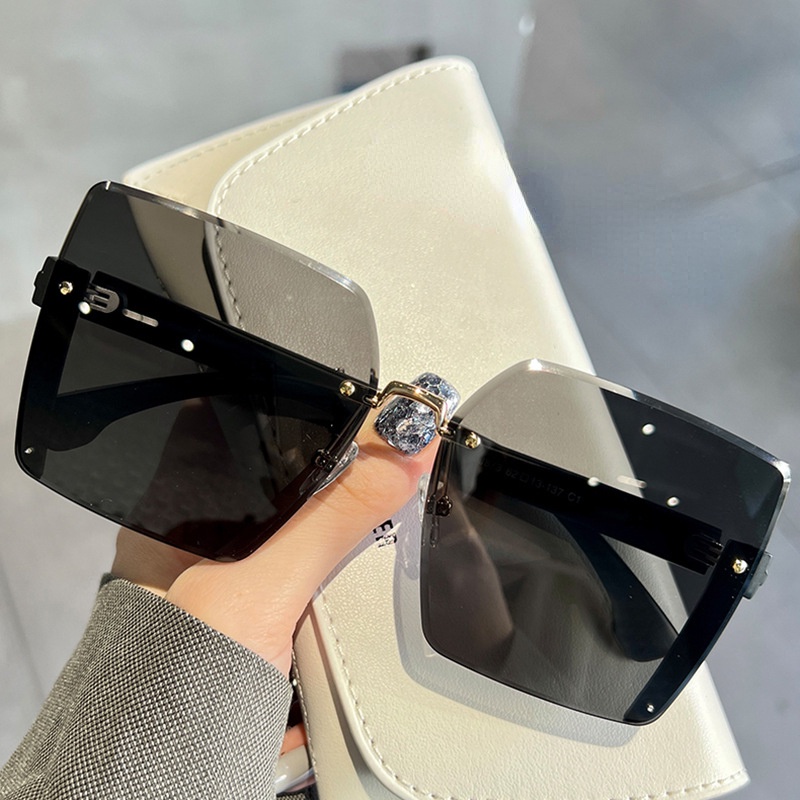 Kính Mát Gọng Vuông Kim Loại Thời Trang Cho Nam Nữ