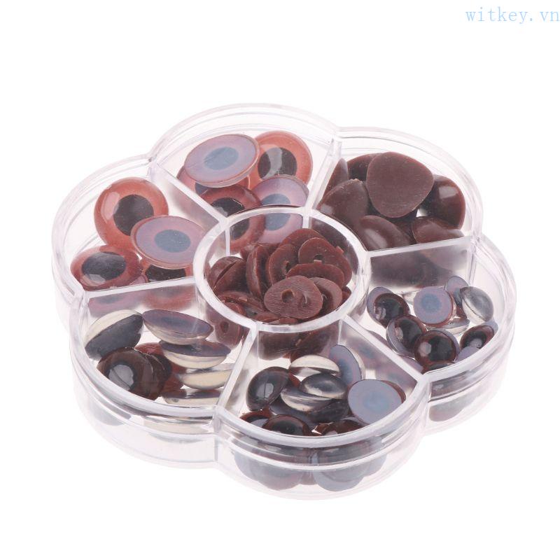Bộ 90 Tròng Mắt Nhựa 10-12mm Dùng Cho Búp Bê / Thú Nhồi Bông