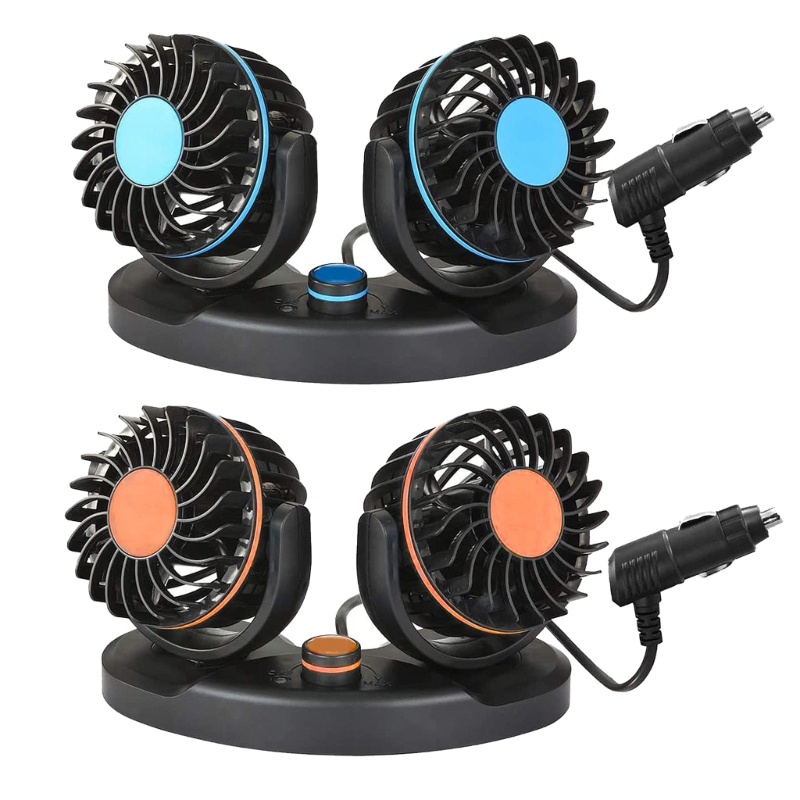 Quạt Làm Mát Hai Đầu Xoay 360 Độ° Quạt TảN NhiệT USB 12V 24V Cho Xe Hơi / Xe TảI