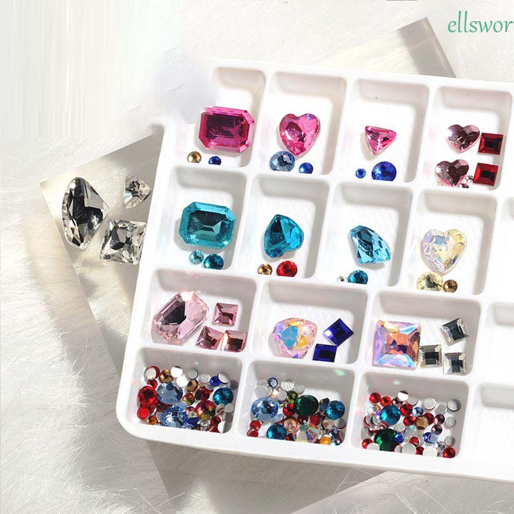 Móng Tay Giả Bán Nguyệt|Dép Đế Bằng Hình Vuông Nhiều Màu Sắc Thiết Kế Hỗn Hợp|Phụ Kiện Làm Móng Nghệ Thuật