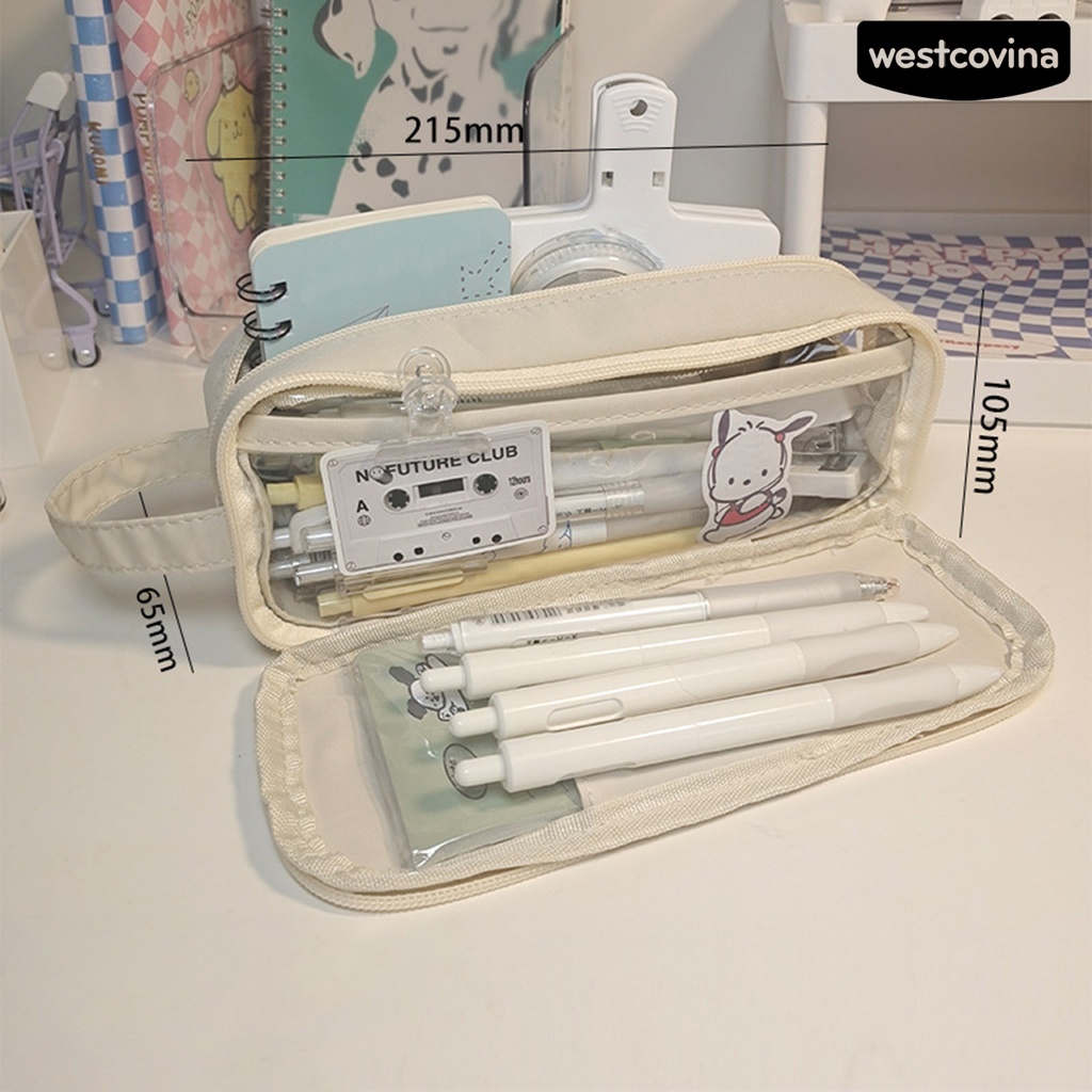 [WSTN] [WSTN]✎Túi Đựng Bút Nhiều Ngăn Sức Chứa Lớn Có Khóa Kéo Mạnh Mẽ Chống Thấm Nước Có Tay Cầm Dành Cho