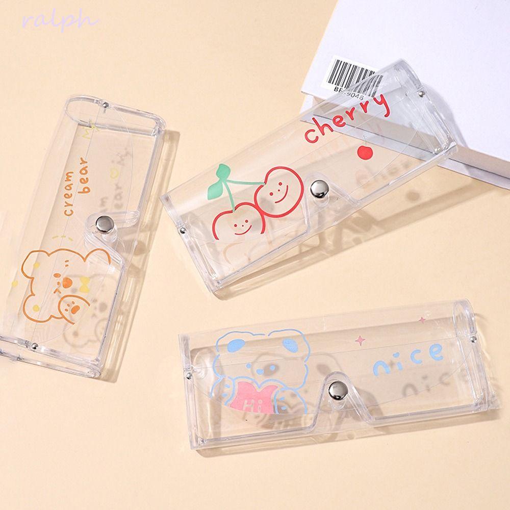 Ốp Điện Thoại Kính Trong Suốt Họa Tiết Hoa / Gấu / Trái Cây Xinh Xắn Cho Nam Và Nữ