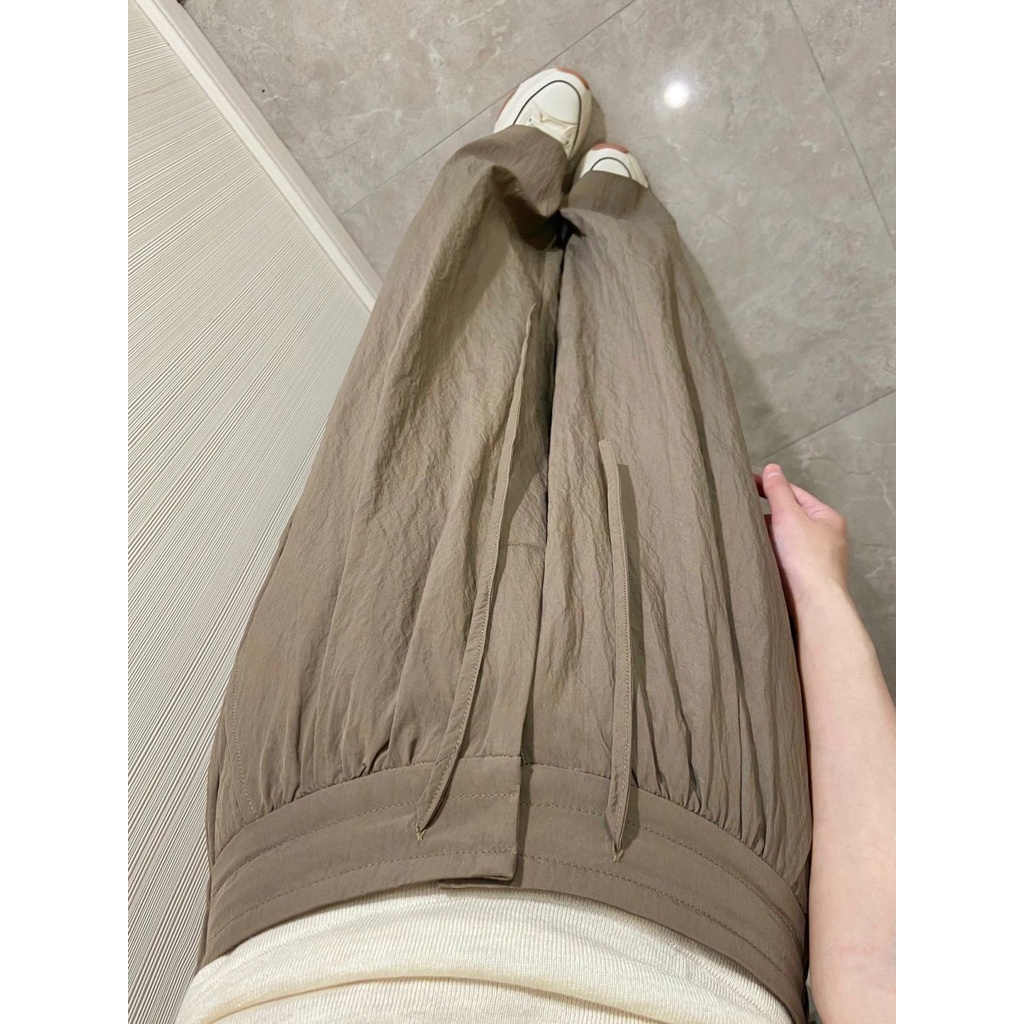 Quần Dài Ống Rộng Lưng Cao Dây Rút Phong Cách Mỹ Cổ Điển Thời Trang Mùa Hè Cho Nữ