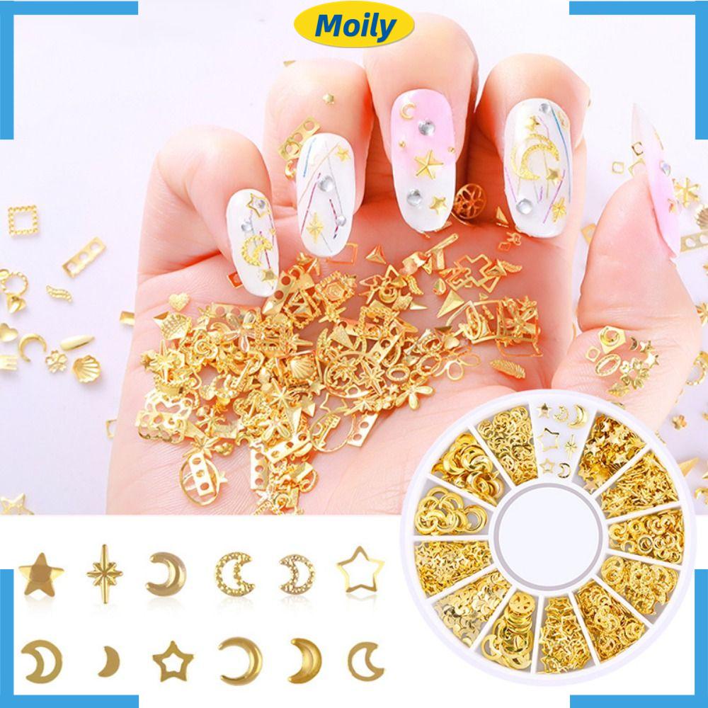 MOILYVN Bộ 4 Phụ Kiện Trang Trí Móng Tay Nghệ Thuật