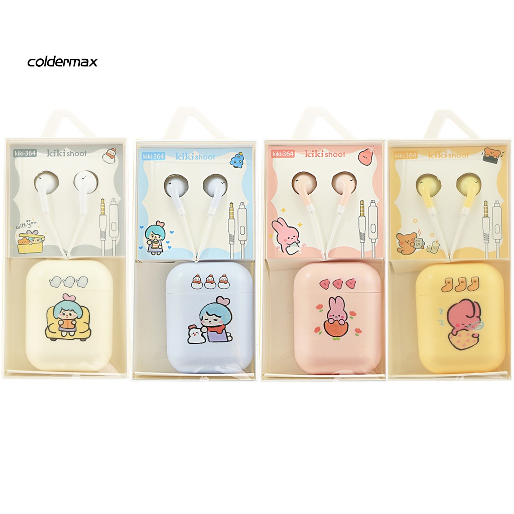 Tai Nghe Nhét Tai Có Dây Jack 3.5mm Âm Thanh Nổi HD Họa Tiết Hoạt Hình Cho Bé