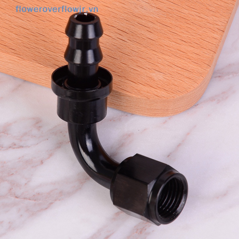 Đầu Nối Ống Dẫn Dầu / Nhiên Liệu / Ga Xoay 90 Độ AN6 AN-6 Màu Đen