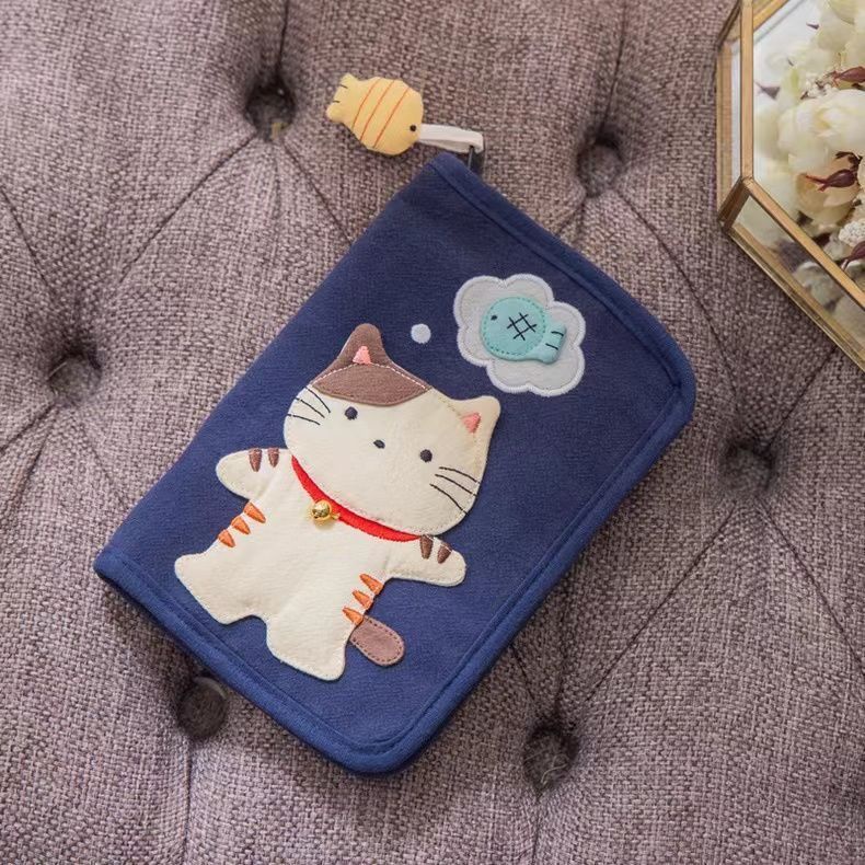 Túi Cotton Đựng Tiền Xu In Hình Mèo Hoạt Hình Dễ Thương