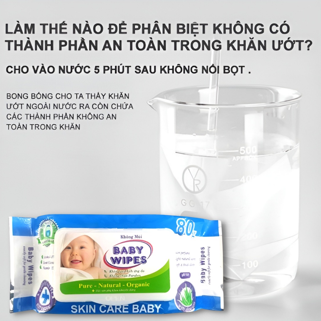 Khăn Giấy Ướt Baby Wipes - Khăn Ướt Cho Bé 80 Tờ Ngẫu Nhiên