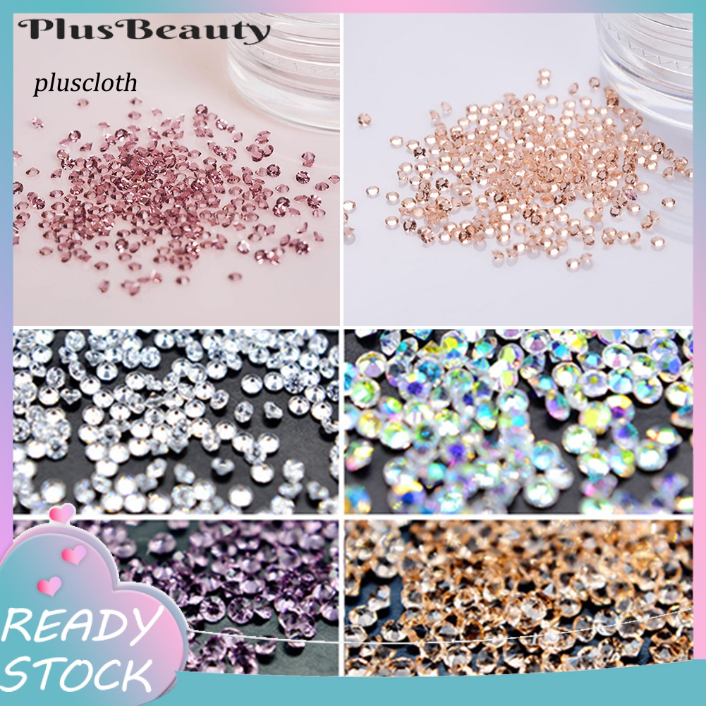 Hộp 300 Hạt Đá 3D Lấp Lánh 1.2mm Tự Trang Trí Móng Tay