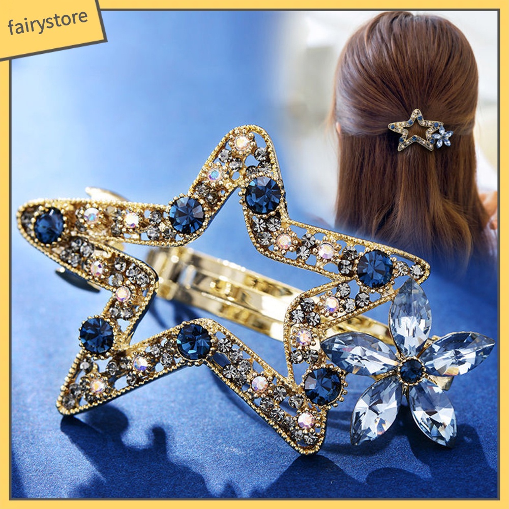 Kẹp Tóc Hình Ngôi Sao Đính Đá Thời Trang Cho Nữ