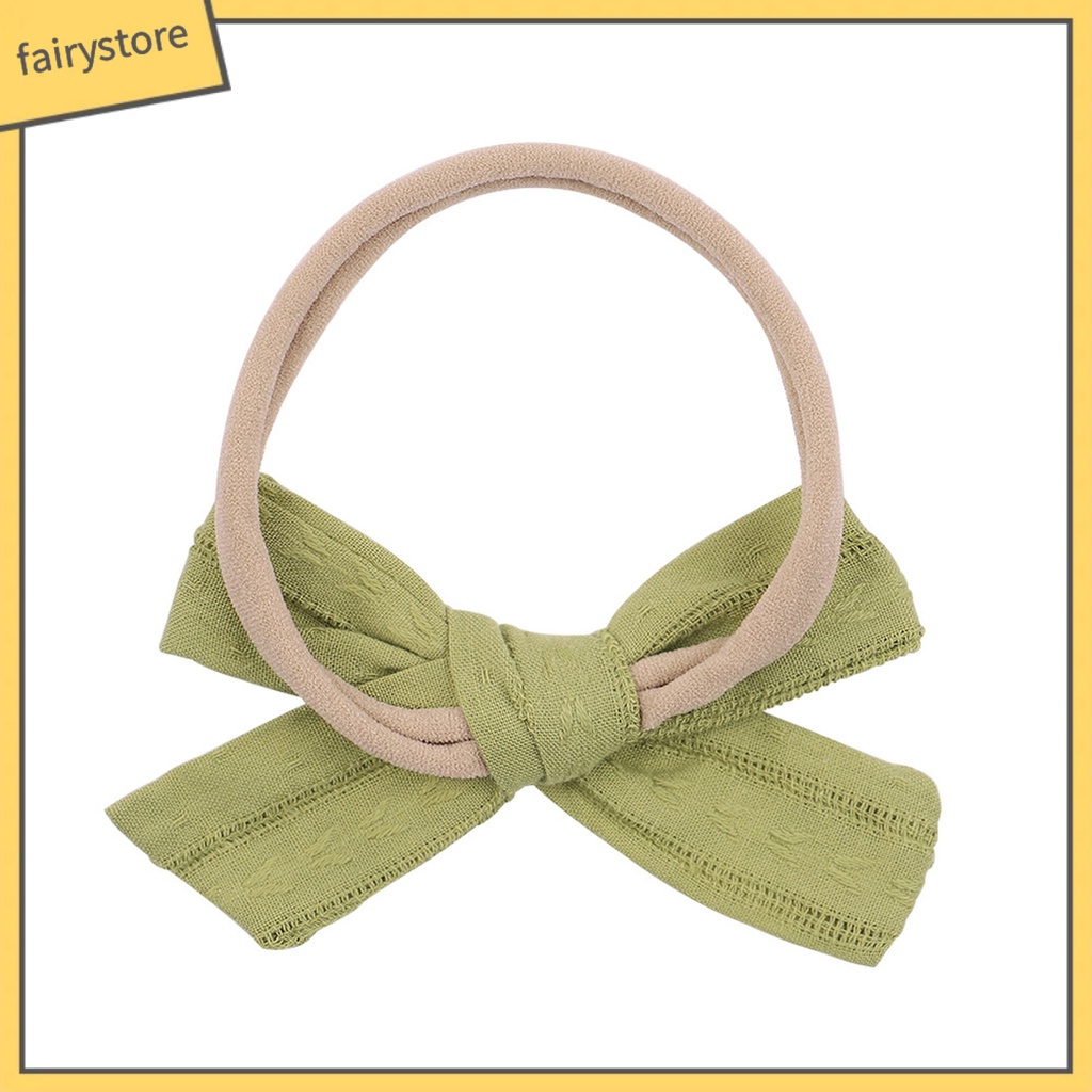 Băng Đô Đính Nơ Siêu Nhẹ Co Giãn Tốt Màu Sắc Tinh Khiết Cho Bé