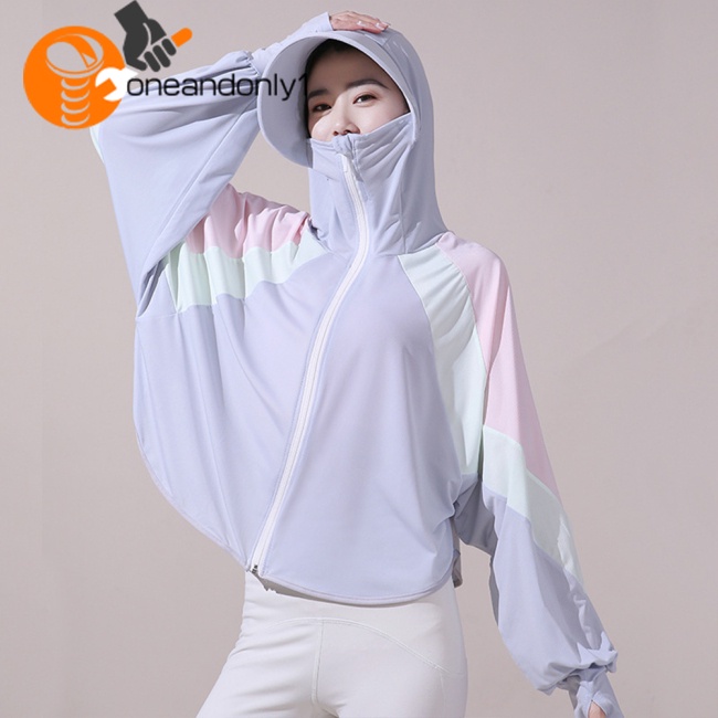 Áo Khoác Chống Nắng Thoáng Khí Bảo Vệ Khỏi Tia Uv Màu Tương Phản Thời Trang Mùa Hè Cho Nữ