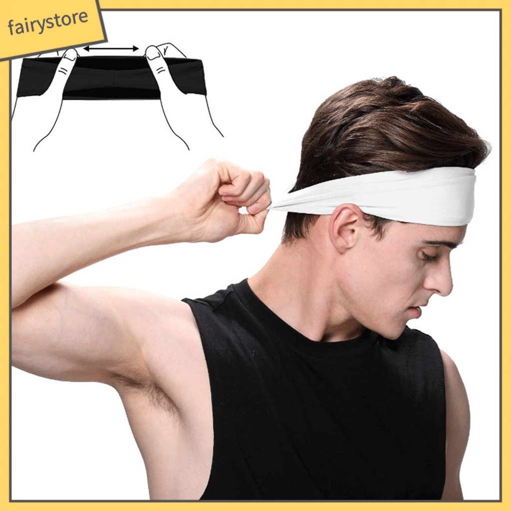 [FRO] Băng Đô Thể Thao Kẻ Sọc Màu Trơn Nhẹ Thấm Hút Nhanh Đa Năng