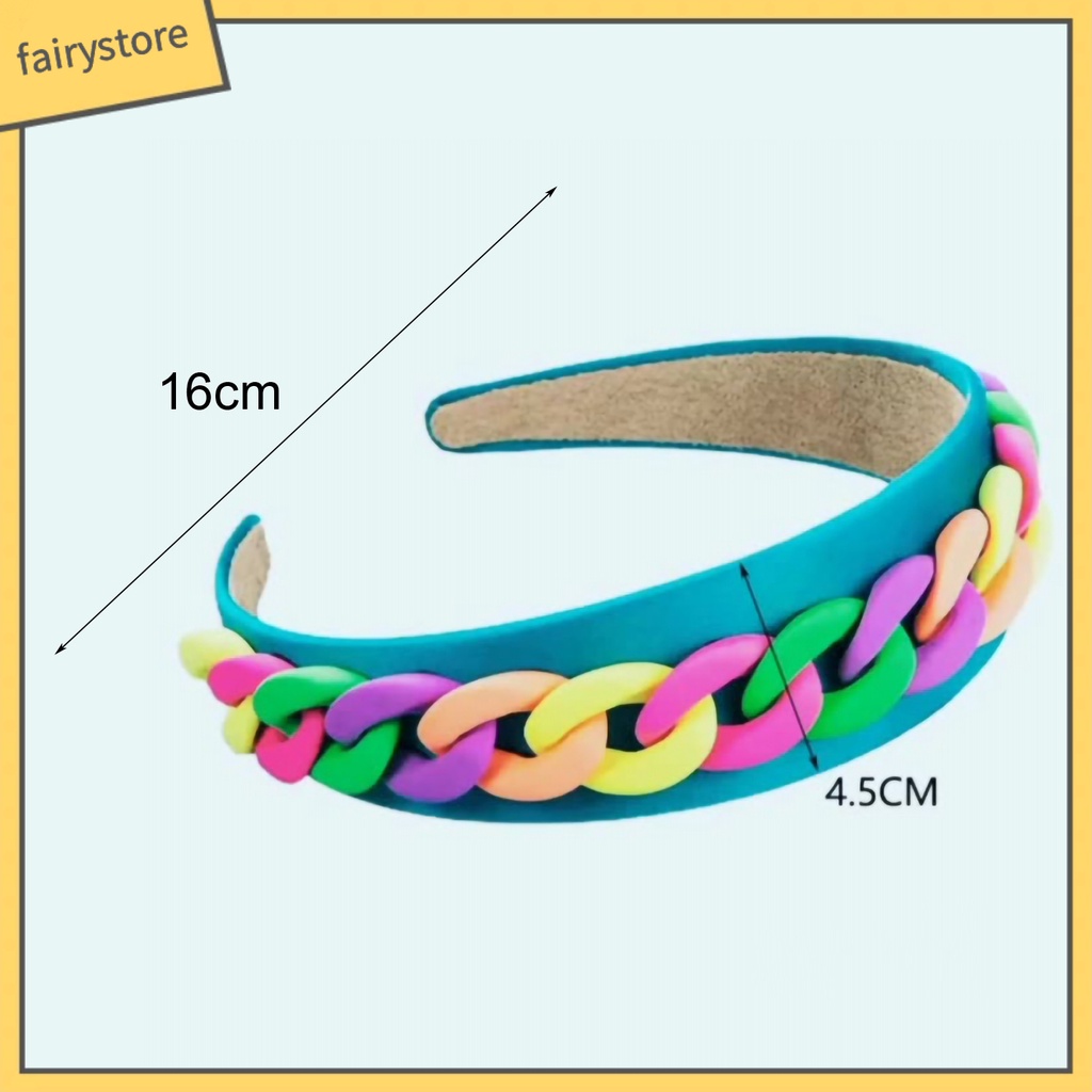 Băng Đô Cài Tóc Dạng Chuỗi Màu Sắc Macaron Xinh Xắn Cho Nữ