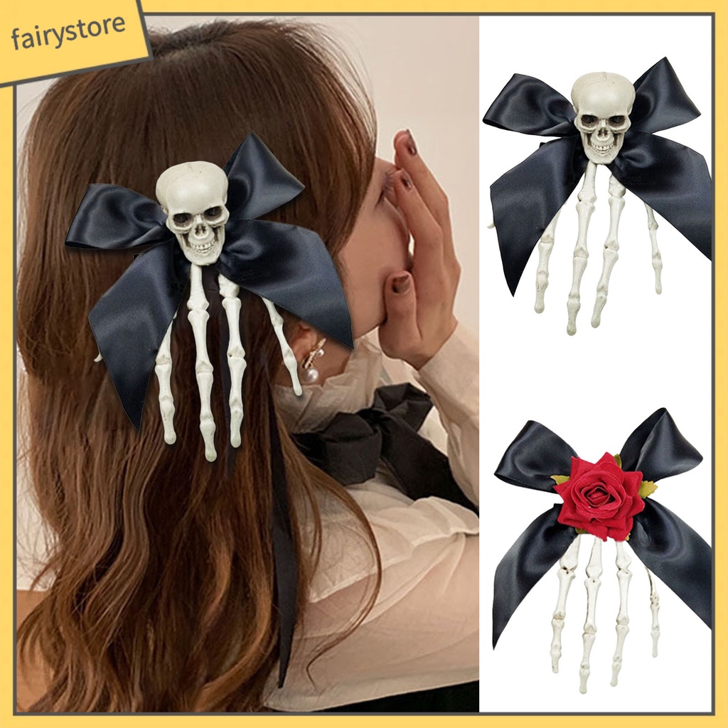 Kẹp Tóc Hình Xương Bàn Tay Halloween Chống Trượt Chống Rơi