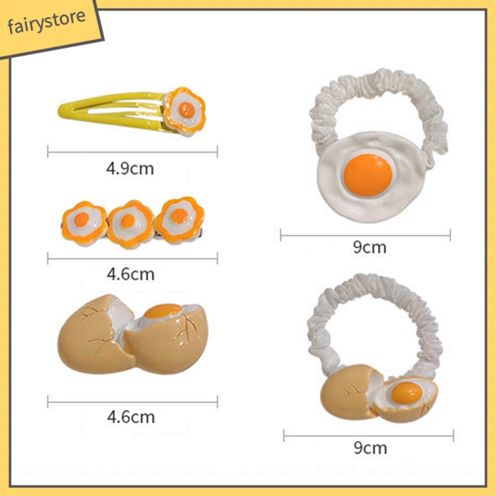 Kẹp Tóc BB Hình Quả Trứng Siêu Mềm Sáng Tạo 5 Kiểu Lựa Chọn
