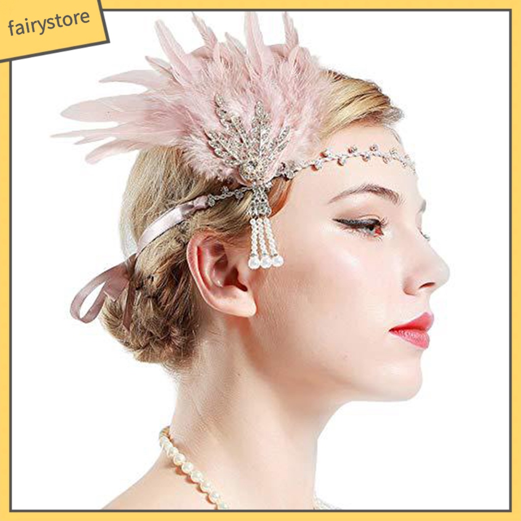 [FRO] Băng Đô Co Giãn Đính Ngọc Trai Giả Tua Rua Tinh Tế Chống Trượt Đa Năng Làm Quà Tặng Chụp Ảnh Cho Nữ