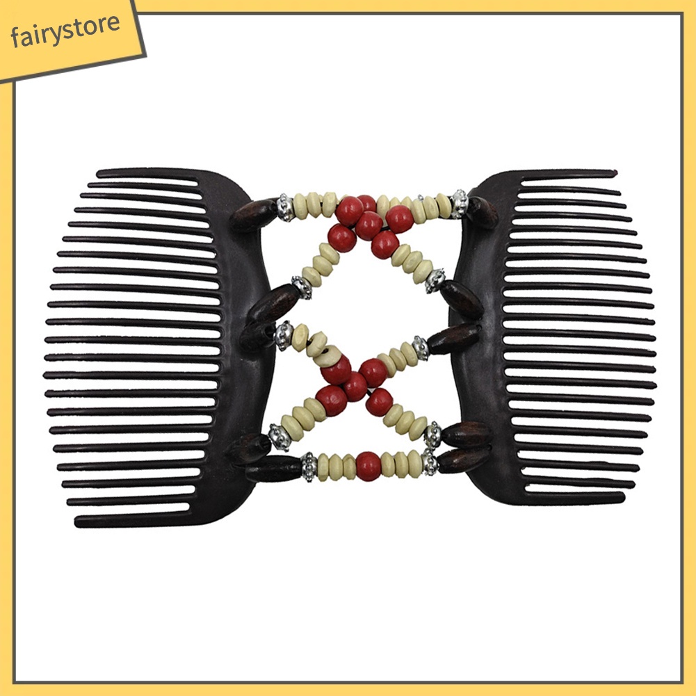 Lược Cài Tóc Đính Hạt Gỗ Phong Cách Retro Cho Nữ