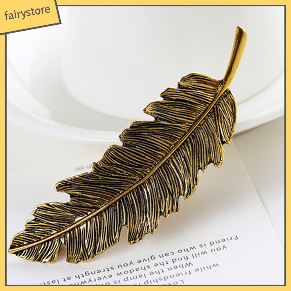 Set 3 Kẹp Tóc Hình Chiếc Lá Phong Cách Vintage