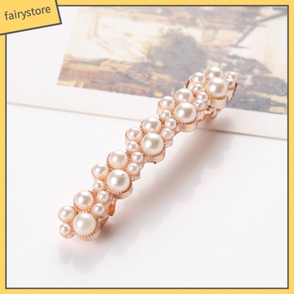 Kẹp Tóc Đính Đá Và Ngọc Trai Giả Thời Trang Dành Cho Nữ