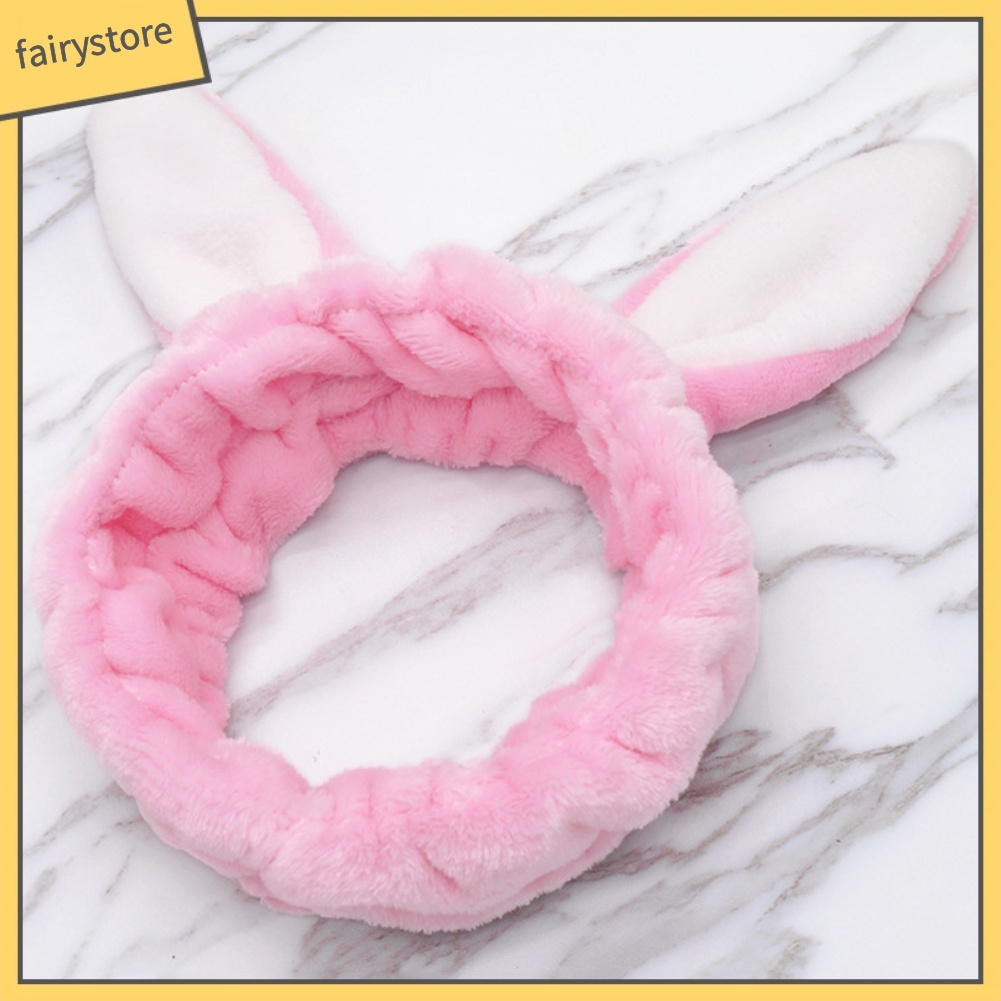 Băng Đô Tai Thỏ Dễ Thương Dùng Rửa Mặt / Trang Điểm Cho Nữ