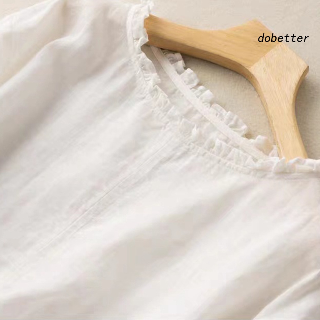 Áo Thun Ngắn Tay Cổ Tròn Thêu Hoa Màu Trơn Thời Trang Mùa Hè Cho Nữ