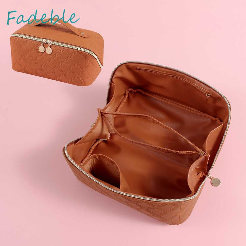 Túi Da PU Đựng Mỹ Phẩm Đa Năng Đính Kim Cương Cho Nữ