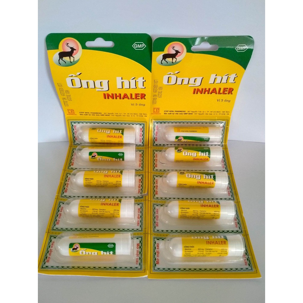 Ống hít INHALER HỖ TRỢ CẢM CÚM, NGHẸT MŨI