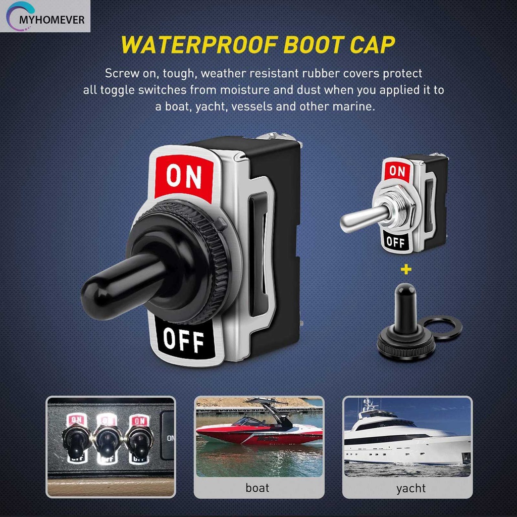 Set 2 Công Tắc Bật / Tắt Nguồn Điện SPST Cho Xe Hơi / Tàu Thuyền