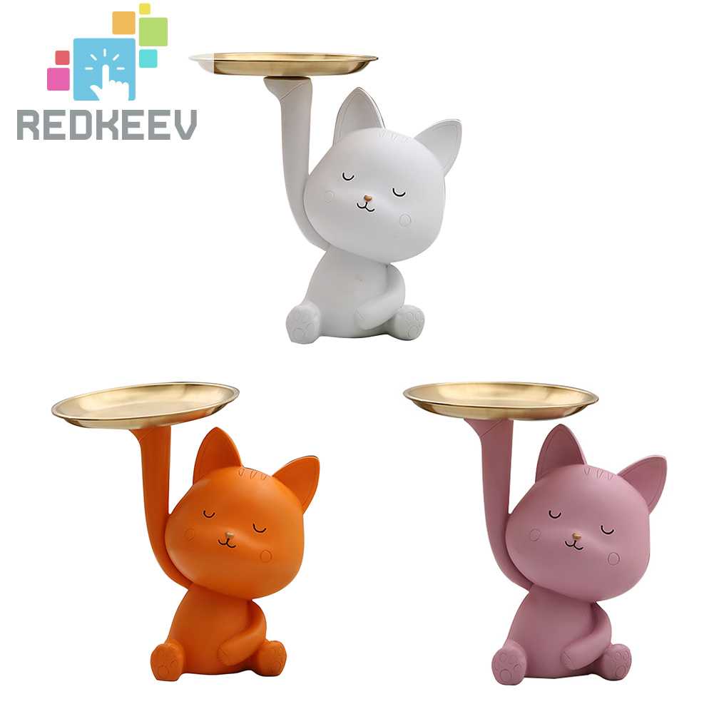 Mô Hình Chú Mèo Bằng Nhựa Resin Dễ Thương Trang Trí Phòng Khách