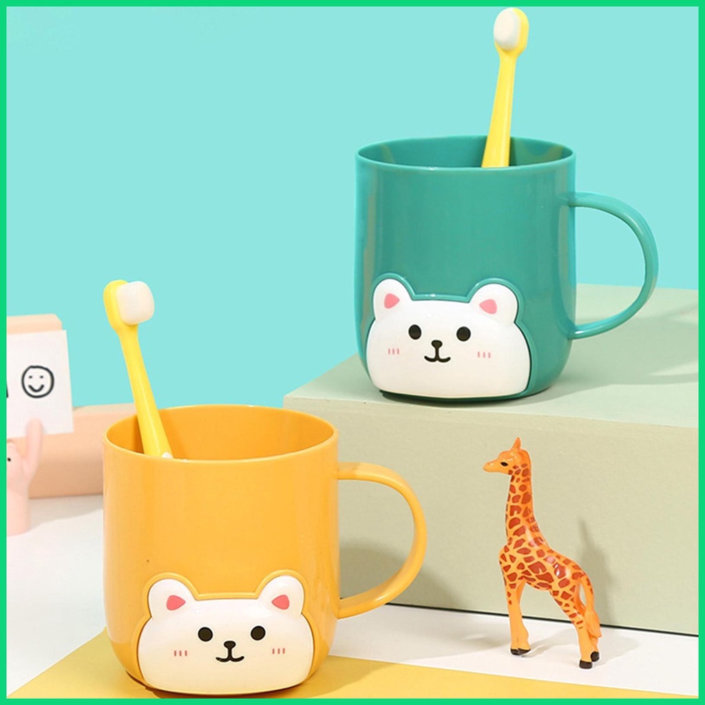 Cốc Đánh Răng Hình Gấu Hoạt Hình Dễ Thương Cho Bé