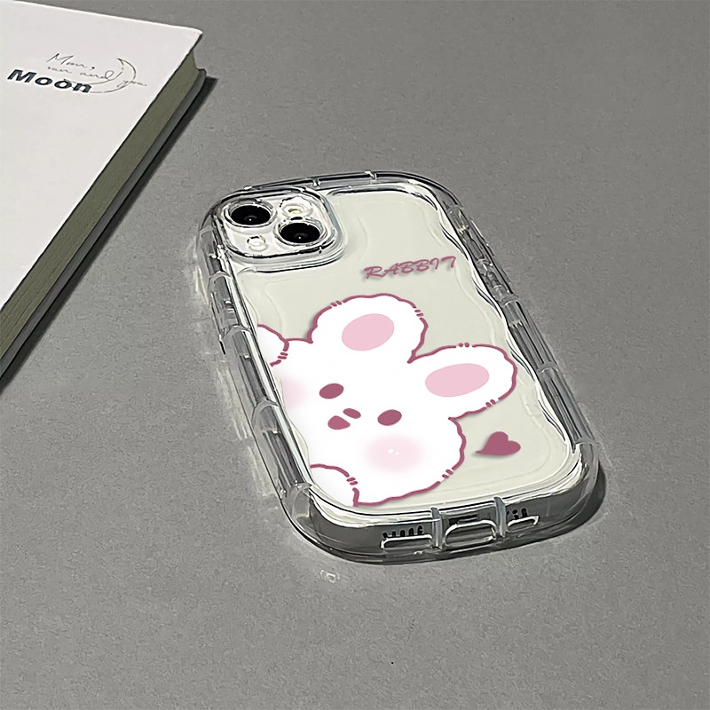 Ốp Điện Thoại Silicone Mềm Trong Suốt Chống Sốc In Hình Gấu Thỏ Cho IPhone 14 13 12 11 Pro Max XS X XR 8 + 7 Plus