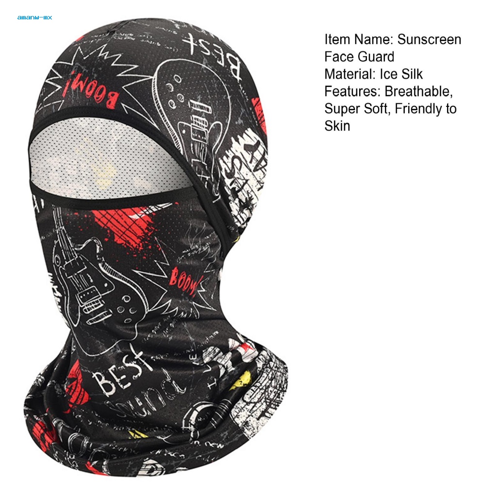 Mặt Nạ Chống Nắng Chống Tia UV Mềm Mại Bảo Vệ Khuôn Mặt Có Thể Giặt Rửa