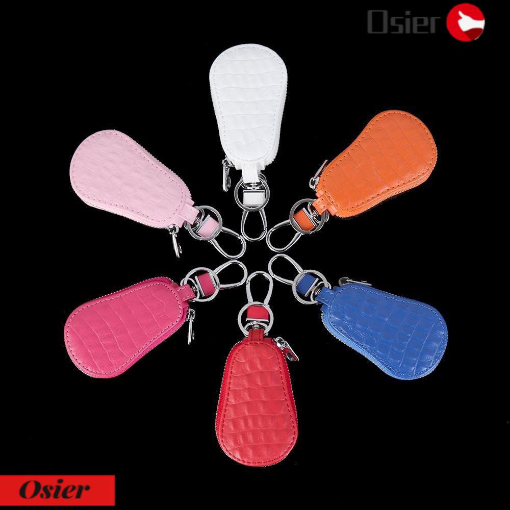 OSIER1 Ví Đựng Chìa Khóa Xe Hơi Có Khóa Kéo Phong Cách Cổ Điển