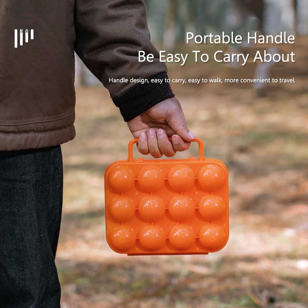 Hộp Đựng Trứng 12 Ngăn Bằng Nhựa Tiện Dụng Mang Theo Du Lịch Cắm Trại