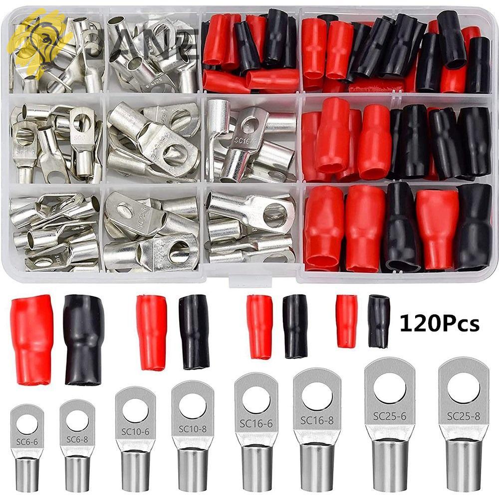 Set 120 Đầu Nối Dây Điện Cuối 8 Kích Cỡ Bằng Đồng Chuyên Dụng