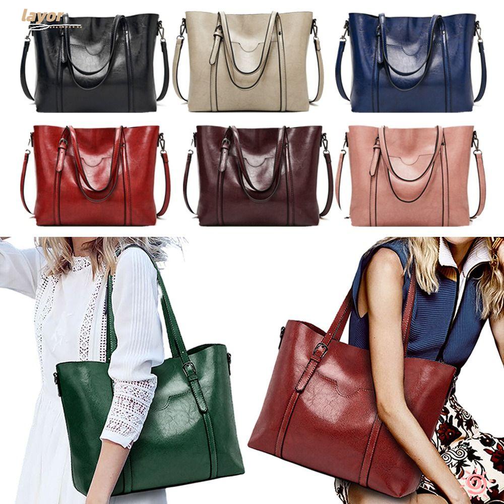 Túi Tote Đeo Vai / Đeo Chéo Cỡ Lớn Kiểu Vintage Thời Trang Cho Nữ