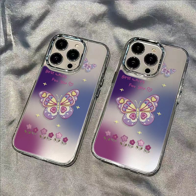 ✅Ốp Điện Thoại Mềm Chống Sốc Họa Tiết Bướm Đơn Giản 8In Cho Iphone 12Plus 13 3X7K 1114pro max7