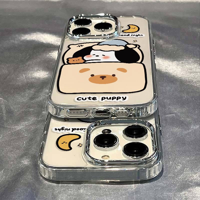 ✅Ốp Điện Thoại Dẻo Họa Tiết Chú Chó &amp; Sữa Dễ Thương Chống Sốc Cho iPhone1214pro / 11 maxplus137 8 JUC7