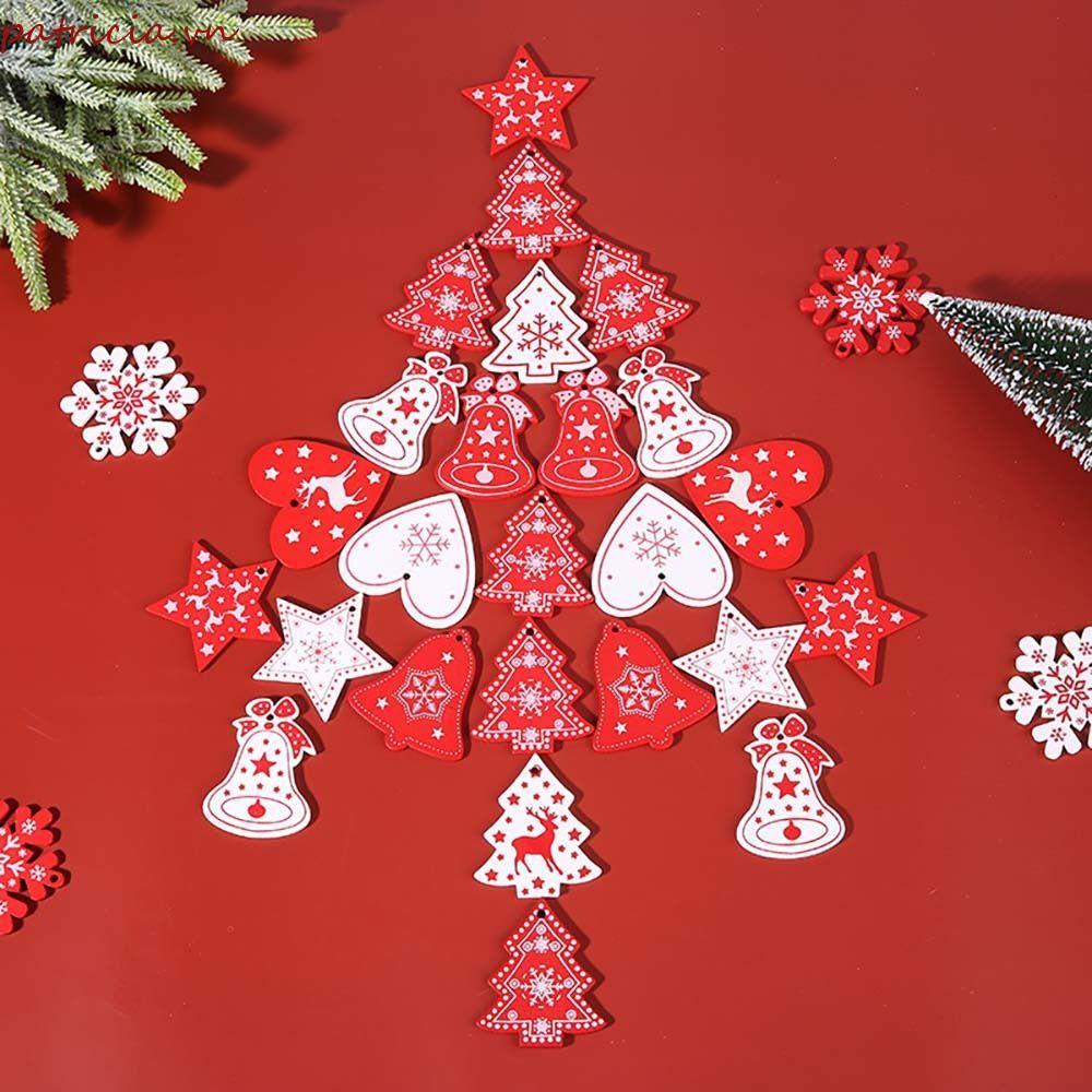 Phụ Kiện Treo Trang Trí Giáng Sinh / Năm Mới Bằng Gỗ Sáng Tạo DIY