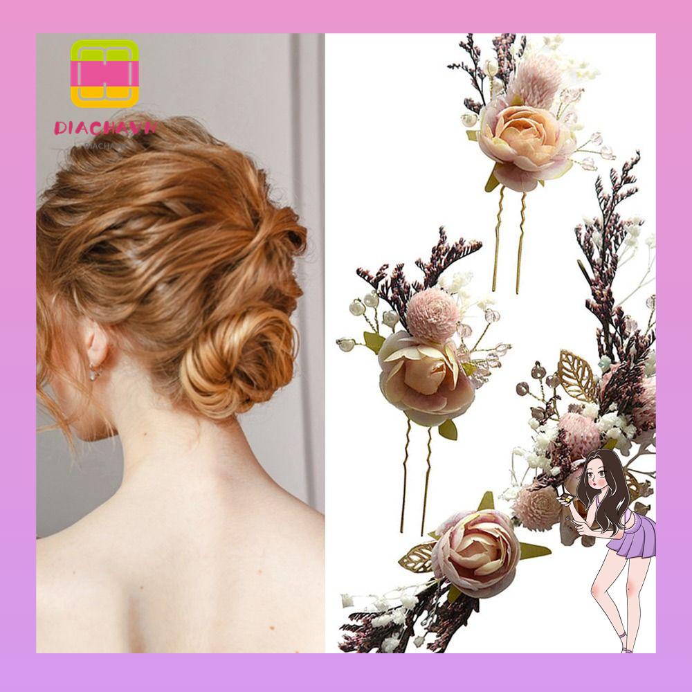 Kẹp Tóc Hình Hoa Xinh Xắn Cho Cô Dâu
