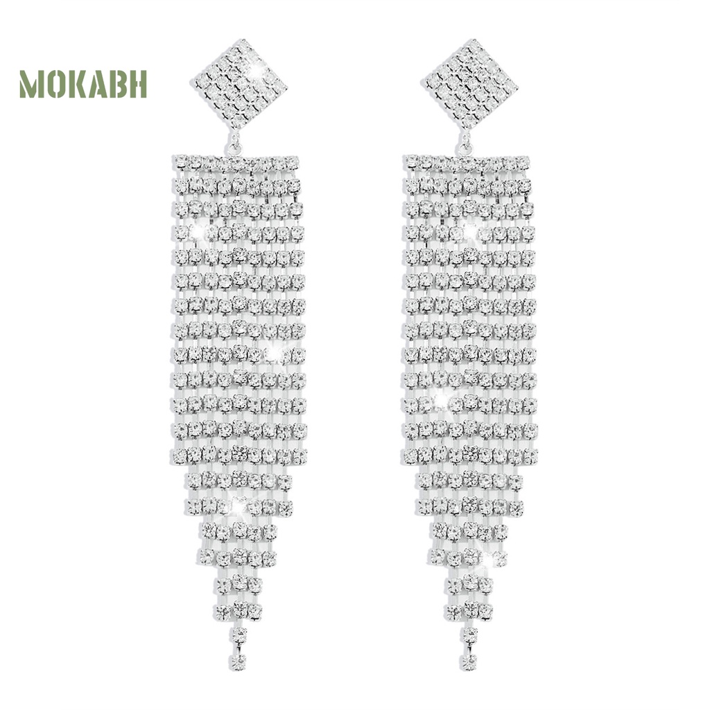 1 Đôi Bông Tai Đính Đá Lấp Lánh Phong Cách Bohemian Thời Trang Cho Nữ